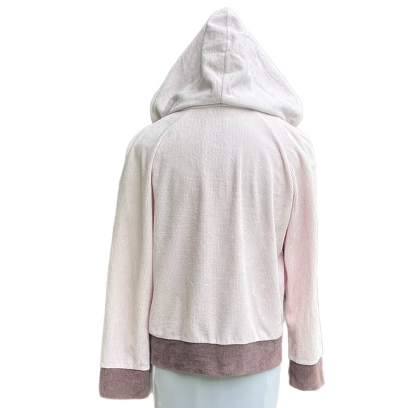 Louis Feraud Pink Brown Hoodie Double Zipper Long Sleeves Great Condition - Picture 5 of 12